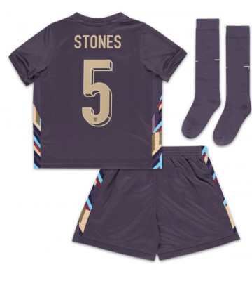 England John Stones #5 Replika Babytøj Udebanesæt Børn EM 2024 Kortærmet (+ Korte bukser)